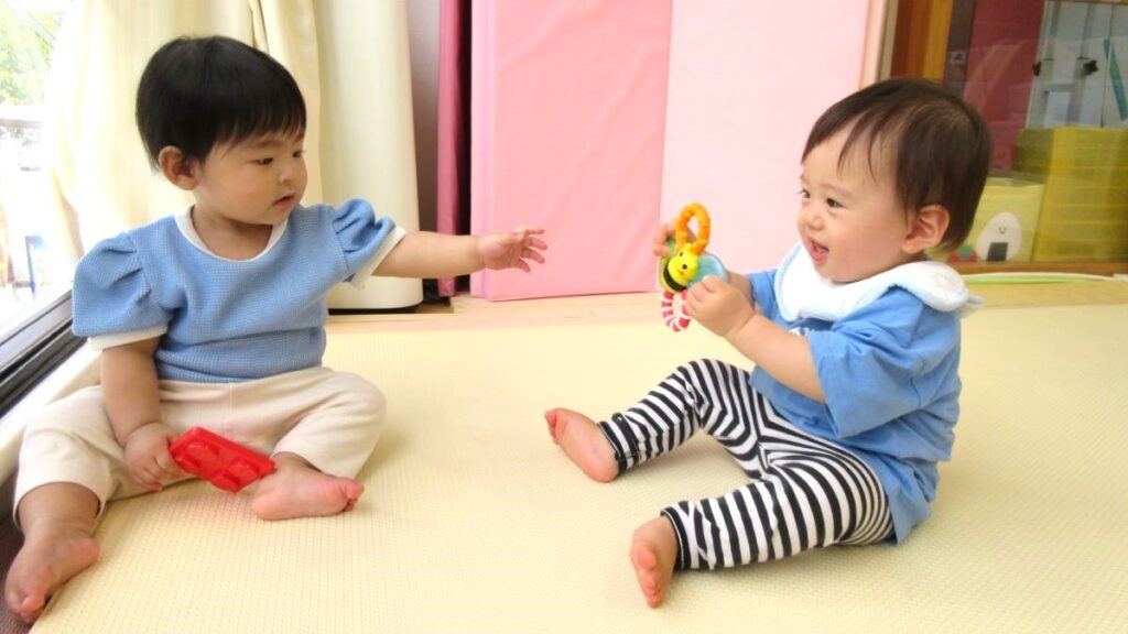 朝の会！おやつタイム！